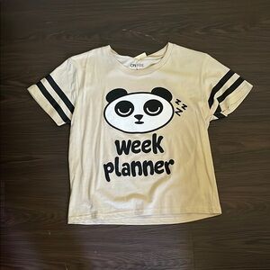 On Fire Kids Beige Panda Tee